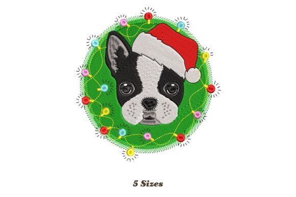 Boston Terrier Dog Christmas Embroidery Review