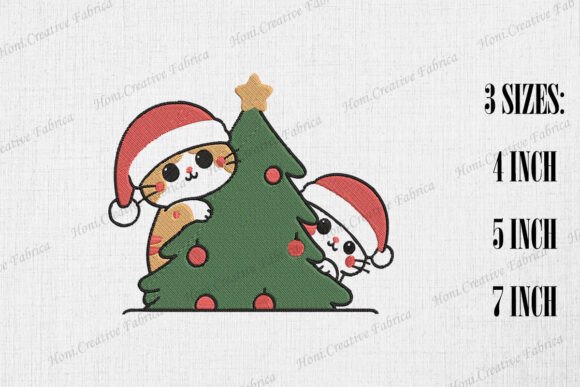 Cute Cats Peeking from Xmas Tree Review