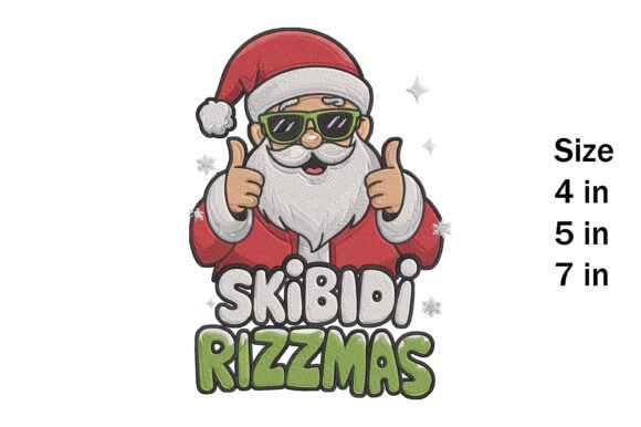 Skibidi Rizzmas Claus: A Holiday Embroidery Review